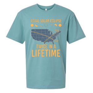 Twice In A Lifetime Solar Eclipse 2024 Total Eclipse Sueded Cloud Jersey T-Shirt