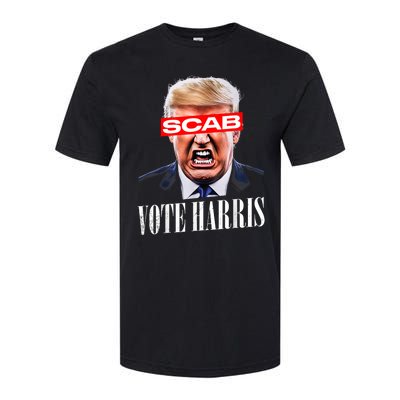 Trump Is A Scab Vote Kamala Harris 2024 Harris Walz 2024 Softstyle CVC T-Shirt