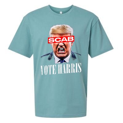 Trump Is A Scab Vote Kamala Harris 2024 Harris Walz 2024 Sueded Cloud Jersey T-Shirt