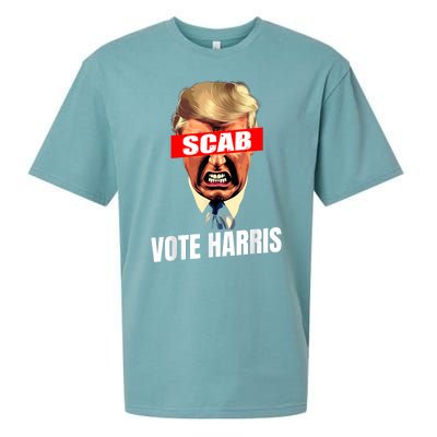 Trump Is A Scab Vote Kamala Harris 2024 Harris Walz 2024 Sueded Cloud Jersey T-Shirt