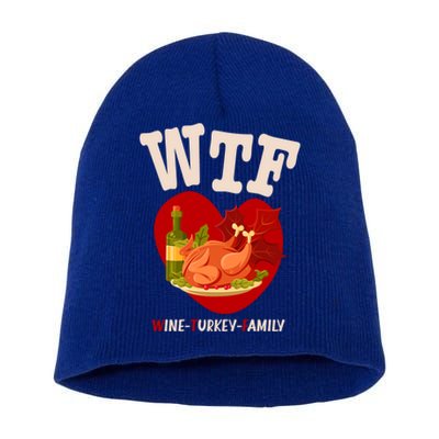 Thanksgiving Is A Turkey And Family Gift Short Acrylic Beanie