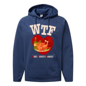 Thanksgiving Is A Turkey And Family Gift Performance Fleece Hoodie