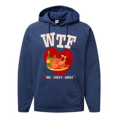 Thanksgiving Is A Turkey And Family Gift Performance Fleece Hoodie