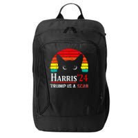 Trump Is A Scab Vote Harris Valz Cat Lady City Backpack