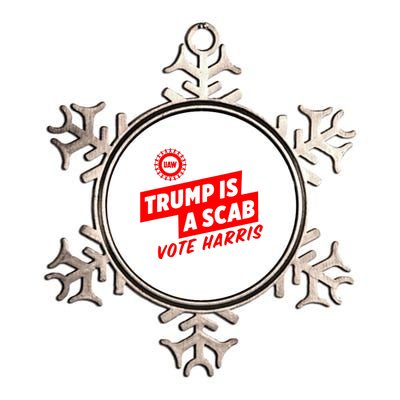 Trump Is A Scab Metallic Star Ornament