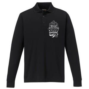 There Is Always Something To Be Grateful For Thanksgiving Gift Performance Long Sleeve Polo