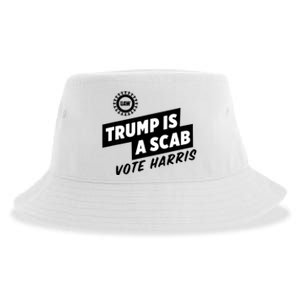 Trump Is A Scab Sustainable Bucket Hat