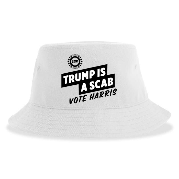 Trump Is A Scab Sustainable Bucket Hat