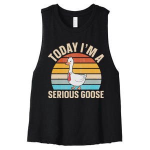 Today IM A Serious Goose Women's Racerback Cropped Tank