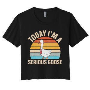 Today IM A Serious Goose Women's Crop Top Tee