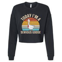 Today IM A Serious Goose Cropped Pullover Crew