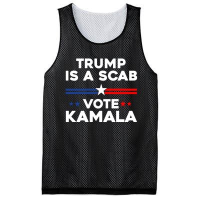 Trump Is A Scab Vote Kamala Harris 2024 Mesh Reversible Basketball Jersey Tank