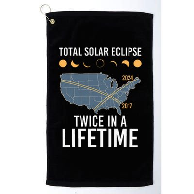 Twice In A Lifetime Solar Eclipse 2024 Total Eclipse Platinum Collection Golf Towel