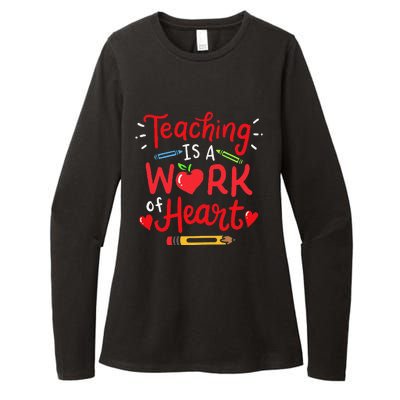 Teaching Is A Work Of Heart Valentine's Day Teacher Costume Womens CVC Long Sleeve Shirt