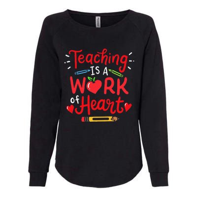 Teaching Is A Work Of Heart Valentine's Day Teacher Costume Womens California Wash Sweatshirt