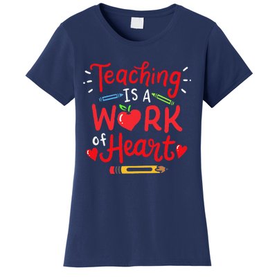 Teaching Is A Work Of Heart Valentine's Day Teacher Costume Women's T-Shirt