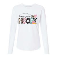 Teaching Is A Work Of Heart Womens Cotton Relaxed Long Sleeve T-Shirt