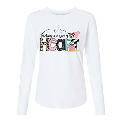 Teaching Is A Work Of Heart Womens Cotton Relaxed Long Sleeve T-Shirt