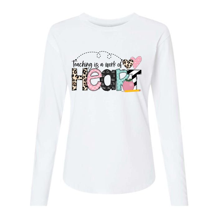 Teaching Is A Work Of Heart Womens Cotton Relaxed Long Sleeve T-Shirt