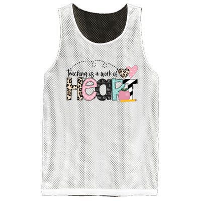 Teaching Is A Work Of Heart Mesh Reversible Basketball Jersey Tank