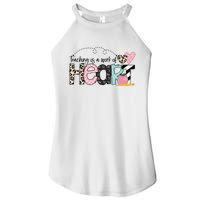 Teaching Is A Work Of Heart Women's Perfect Tri Rocker Tank