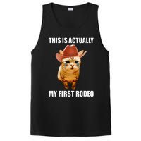 This Is Actually My First Rodeo Cowboy Cat Meme PosiCharge Competitor Tank