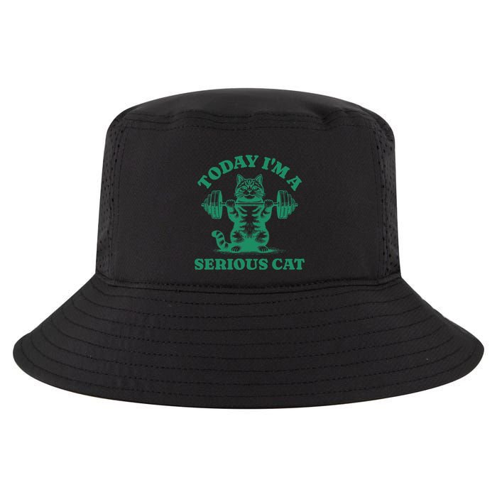 Today IM A Serious Cat Lifting Weights Gym Fitness Cool Comfort Performance Bucket Hat