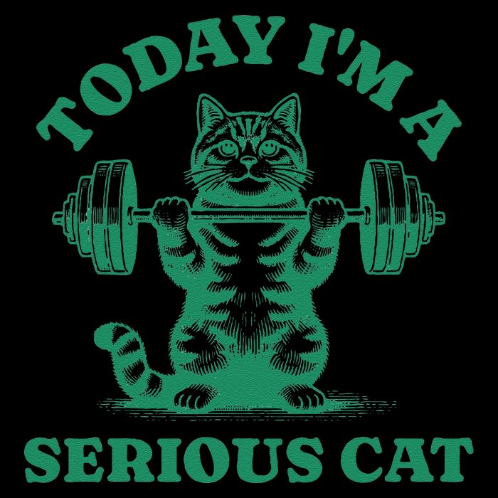 Today IM A Serious Cat Lifting Weights Gym Fitness Apron