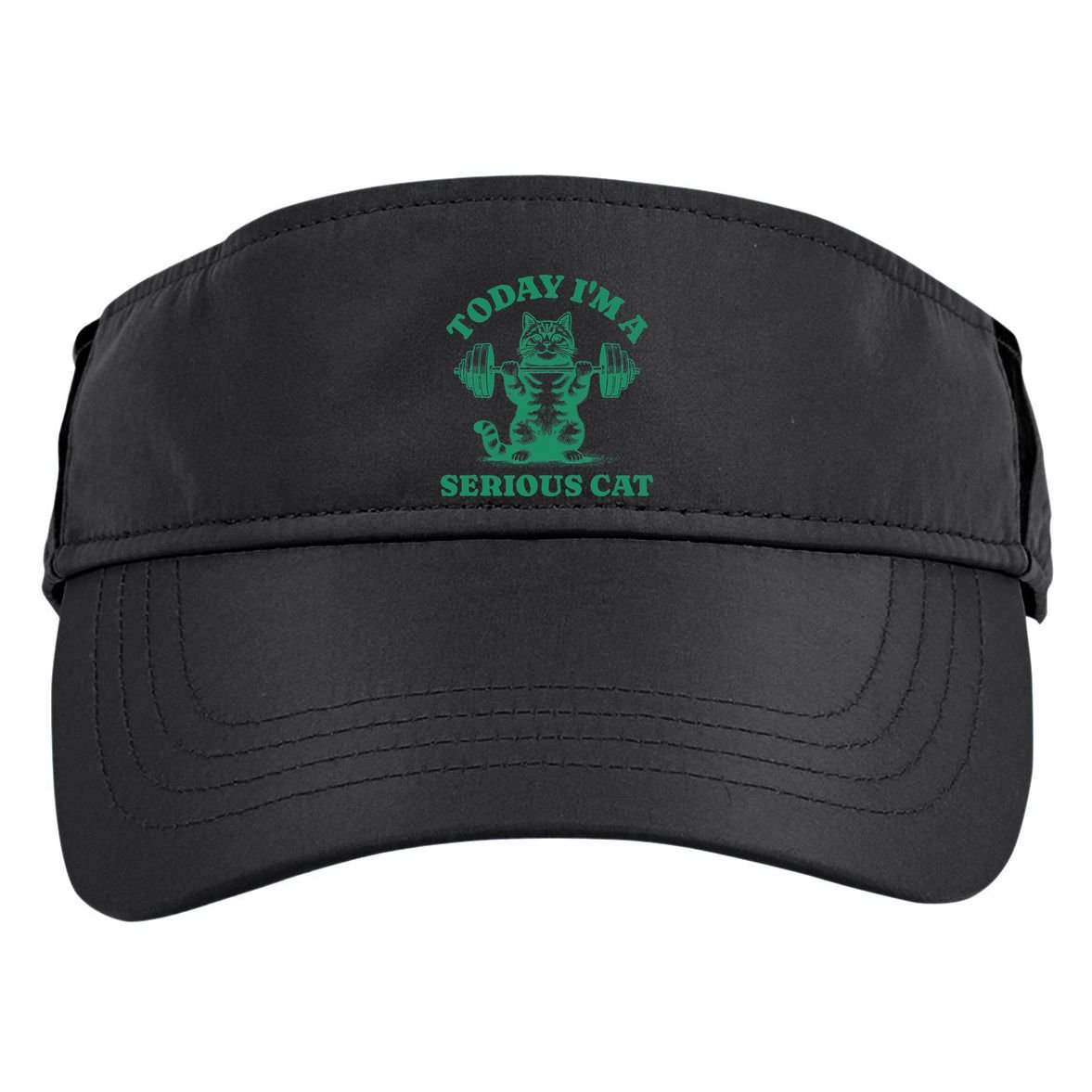 Today IM A Serious Cat Lifting Weights Gym Fitness Adult Drive Performance Visor