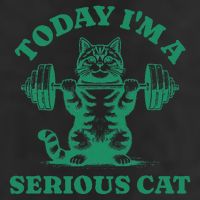 Today IM A Serious Cat Lifting Weights Gym Fitness Adult Drive Performance Visor