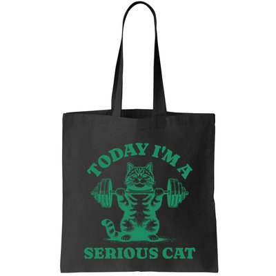 Today IM A Serious Cat Lifting Weights Gym Fitness Bag