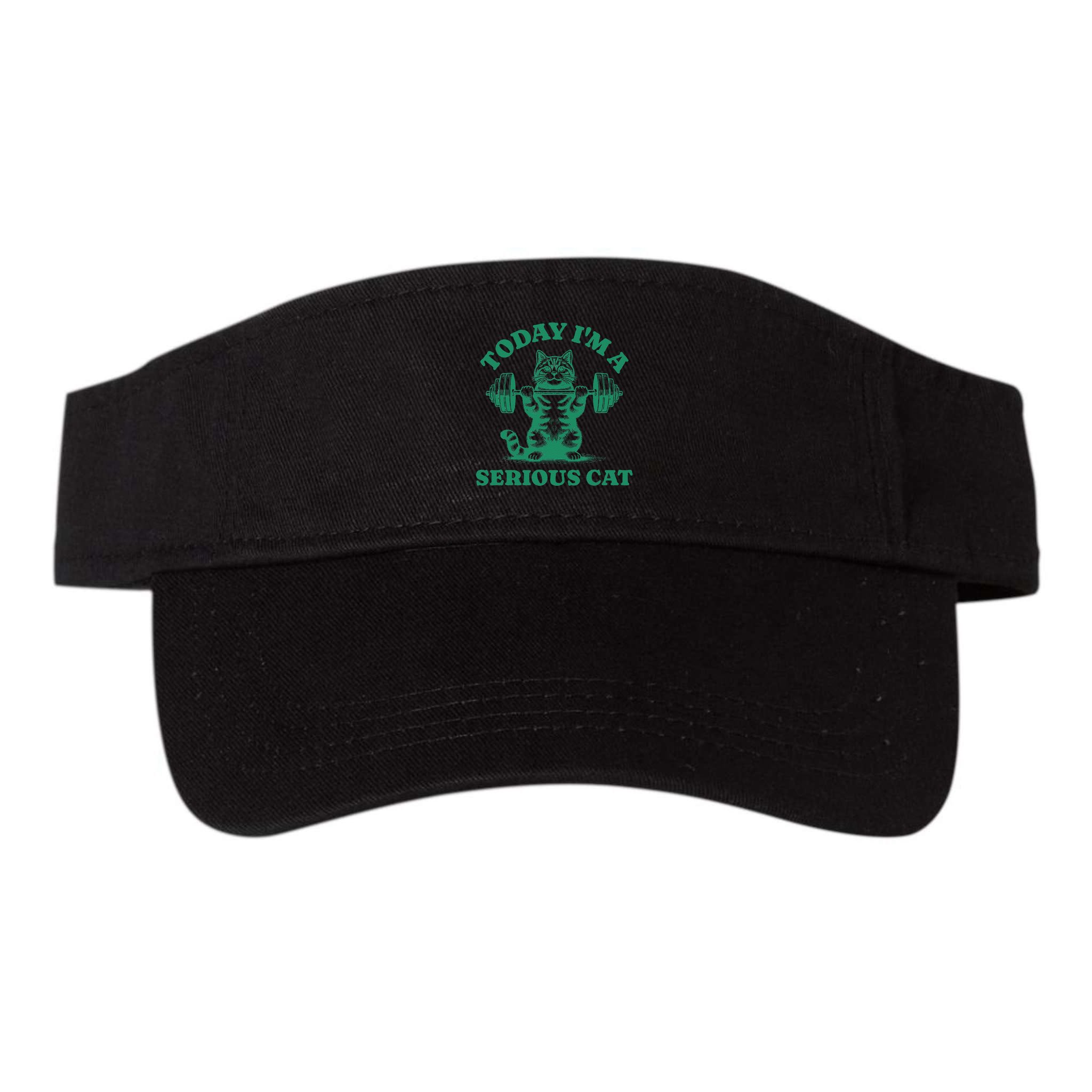 Today IM A Serious Cat Lifting Weights Gym Fitness Visor