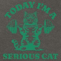 Today IM A Serious Cat Lifting Weights Gym Fitness Cotton Canvas Backpack