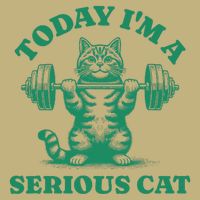 Today IM A Serious Cat Lifting Weights Gym Fitness Cooling Performance Crew T-Shirt