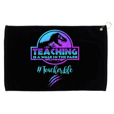 Teaching is a Walk in Park Teacher Life Funny Mother's Day Grommeted Golf Towel