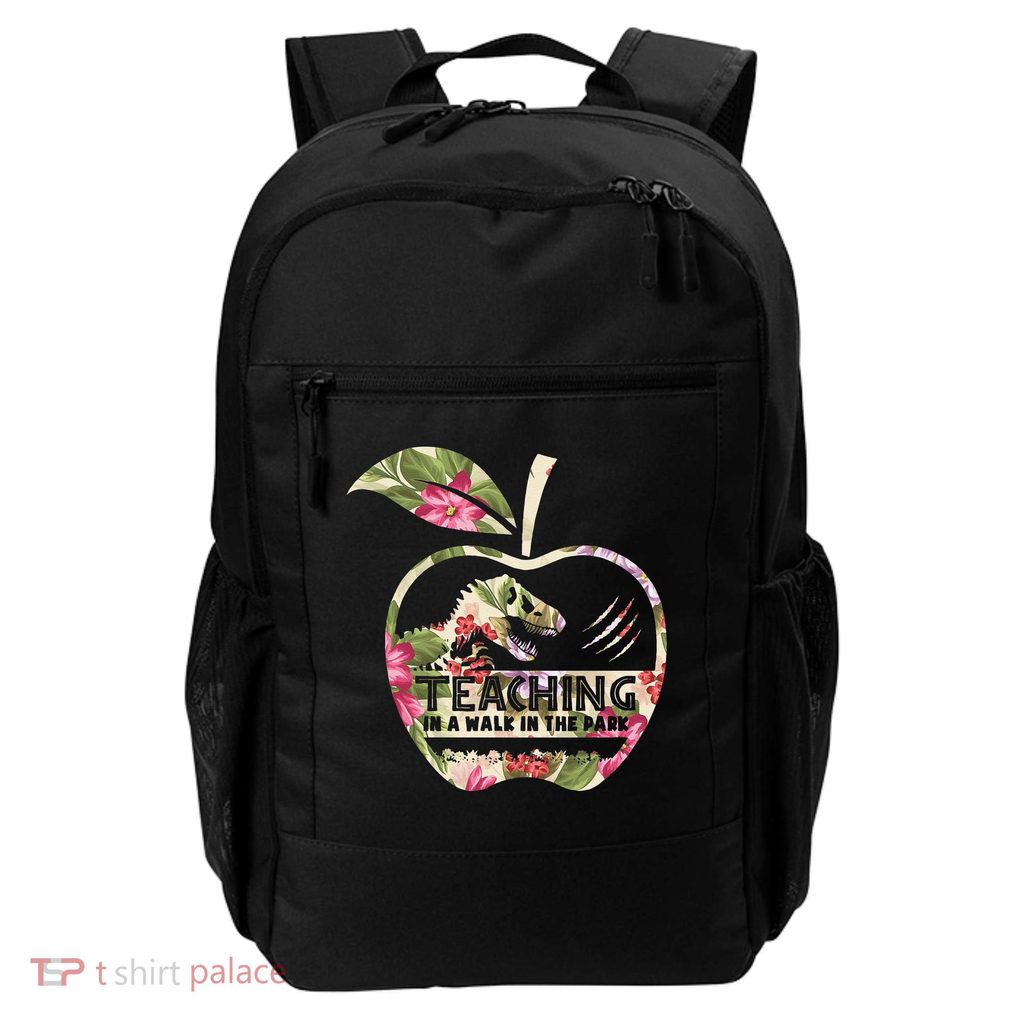 Teaching Is A Walk In The Park Funny Teacher Dinosaur Backpack