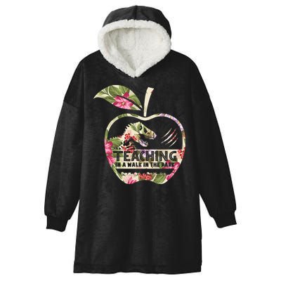 Teaching Is A Walk In The Park Funny Teacher Dinosaur Hooded Wearable Blanket
