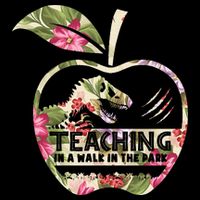 Teaching Is A Walk In The Park Funny Teacher Dinosaur 7-Panel Snapback Hat
