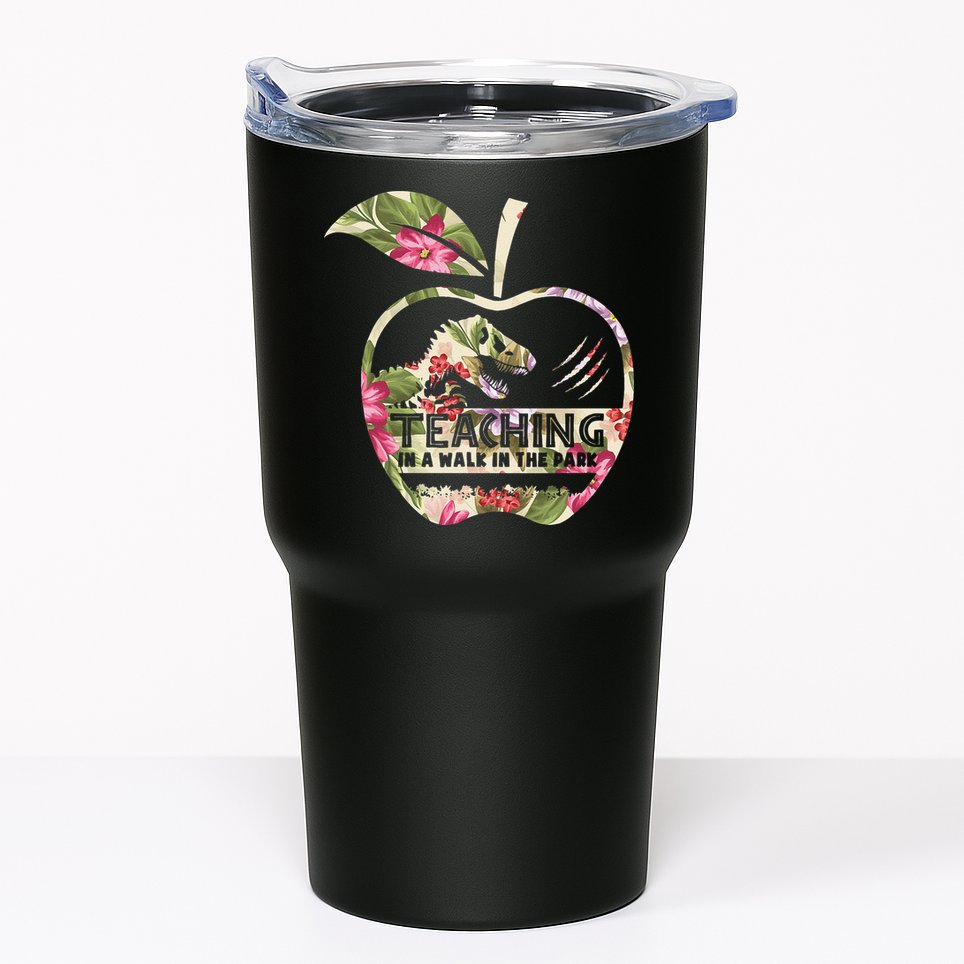 Teaching Is A Walk In The Park Funny Teacher Dinosaur Tumbler