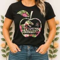 Teaching Is A Walk In The Park Funny Teacher Dinosaur Womens T-Shirt