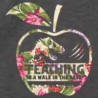 Teaching Is A Walk In The Park Funny Teacher Dinosaur Vector Backpack