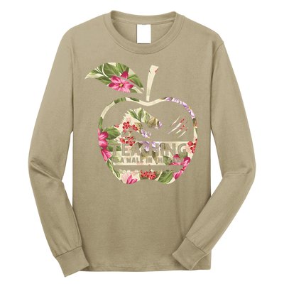 Teaching Is A Walk In The Park Funny Teacher Dinosaur Long Sleeve Shirt