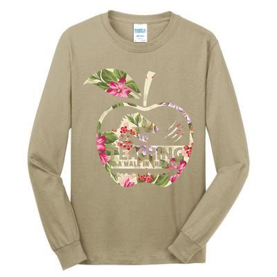 Teaching Is A Walk In The Park Funny Teacher Dinosaur Tall Long Sleeve T-Shirt