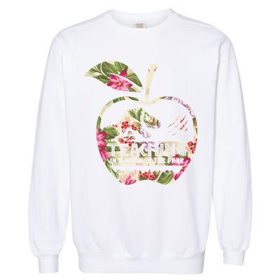 Teaching Is A Walk In The Park Funny Teacher Dinosaur Garment-Dyed Sweatshirt