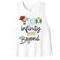 Two Infinity And Beyond Women's Racerback Cropped Tank