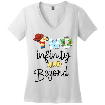 Two Infinity And Beyond Women's V-Neck T-Shirt