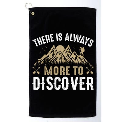 There Is Always More To Discover Camping Vintage Platinum Collection Golf Towel