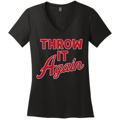 Throw It Again Women's V-Neck T-Shirt