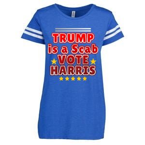 Trump Is A Scab Vote Harris. Designe Harris Kamalavote La Enza Ladies Jersey Football T-Shirt