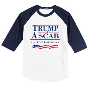 Trump Is A Scab Vote For Harris 2024 Baseball Sleeve Shirt